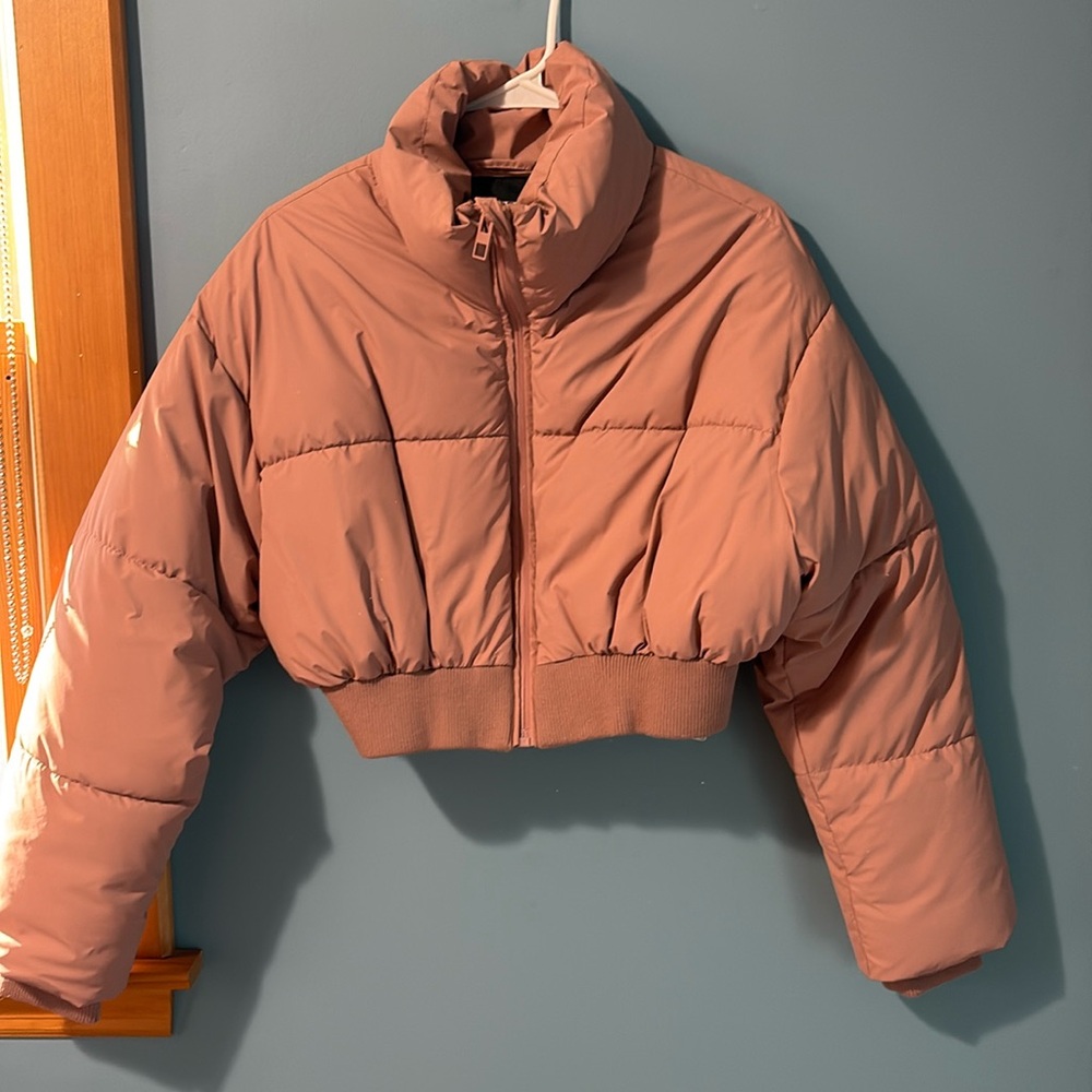 Light pink Zara puffer jacket